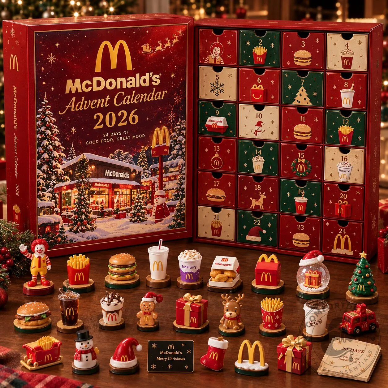McDonalds Christmas Advent Calendar 2026 Limited Edition Toy Gift Set